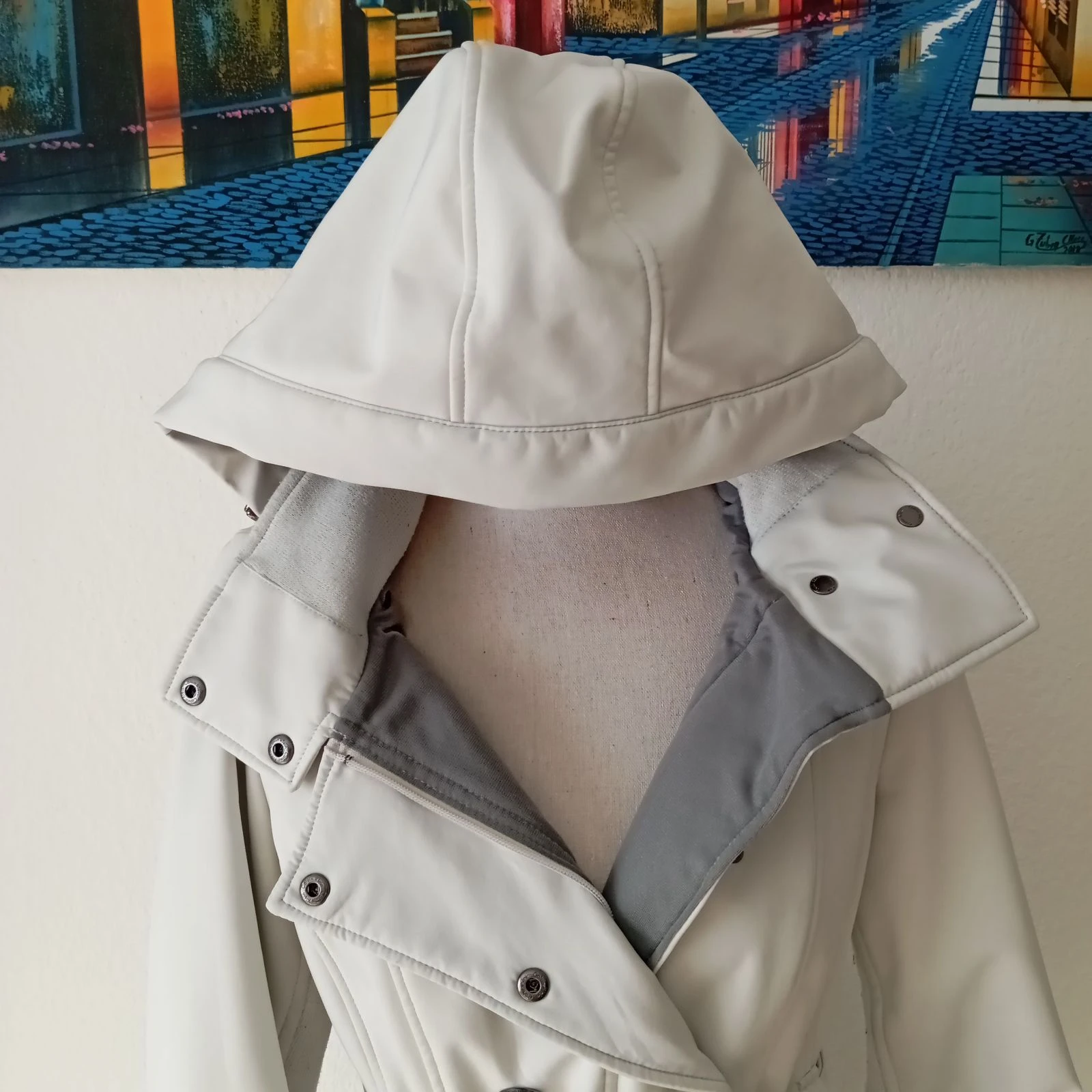 Trench impermeable / Chaqueta mujer Calvin Klein color blanco roto talla M – photo 5